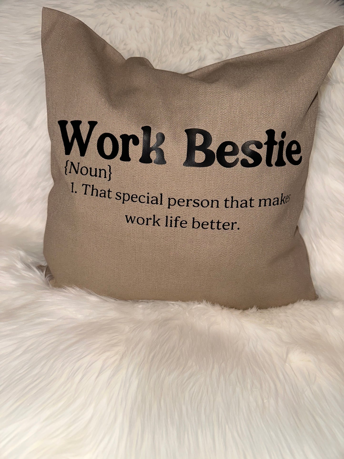 Work Bestie Throw Pillow