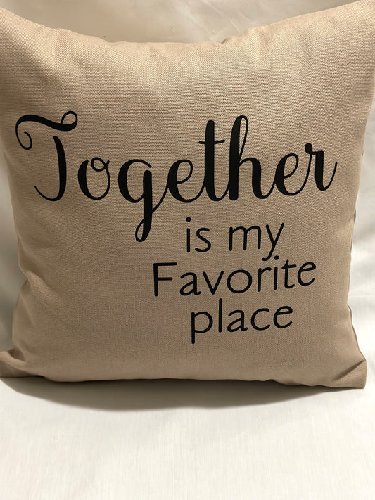 Together throw pillow