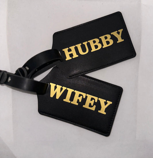 Hubby/Wifey Luggage Tags