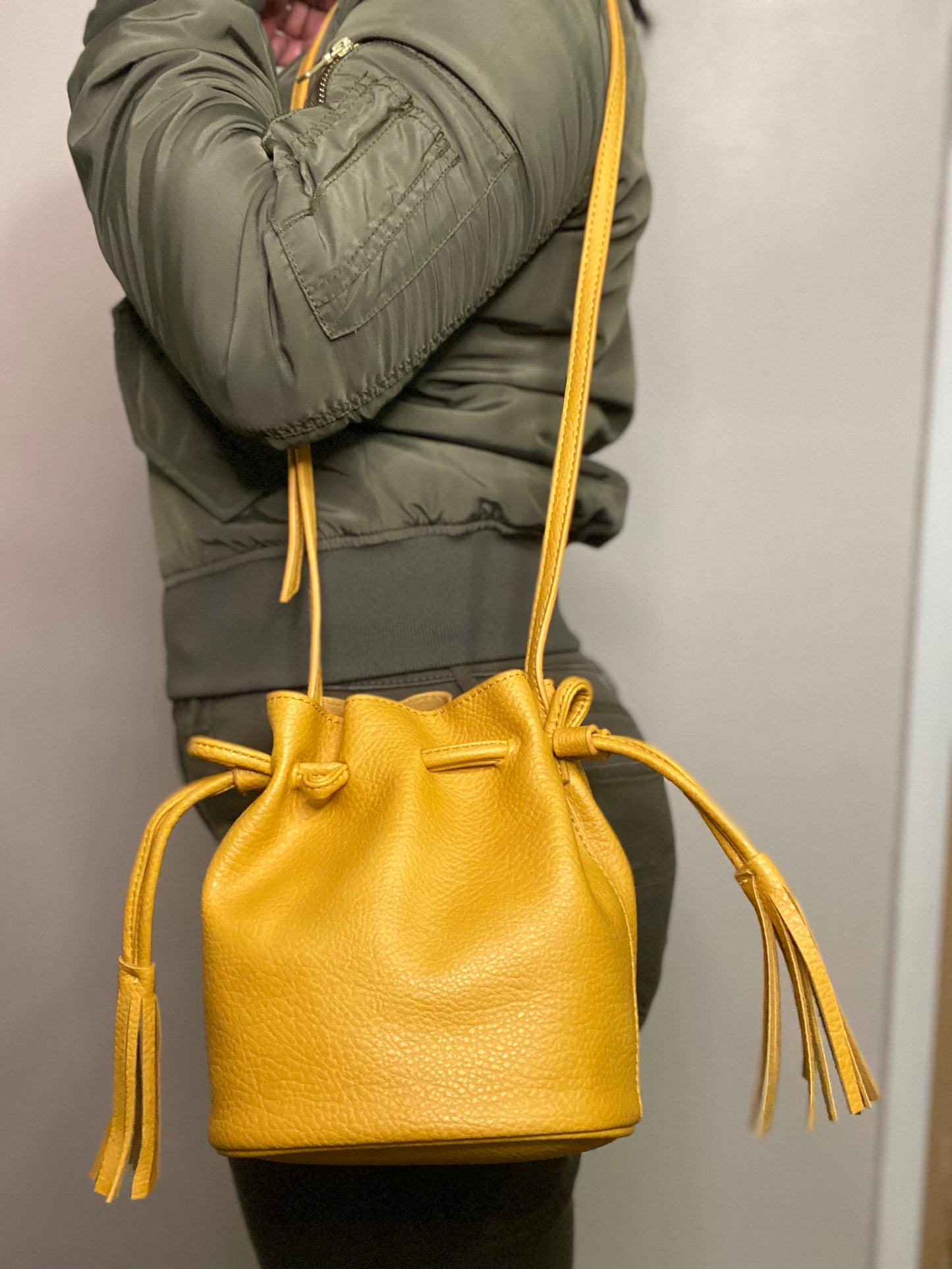 Mustard Bucket Bag