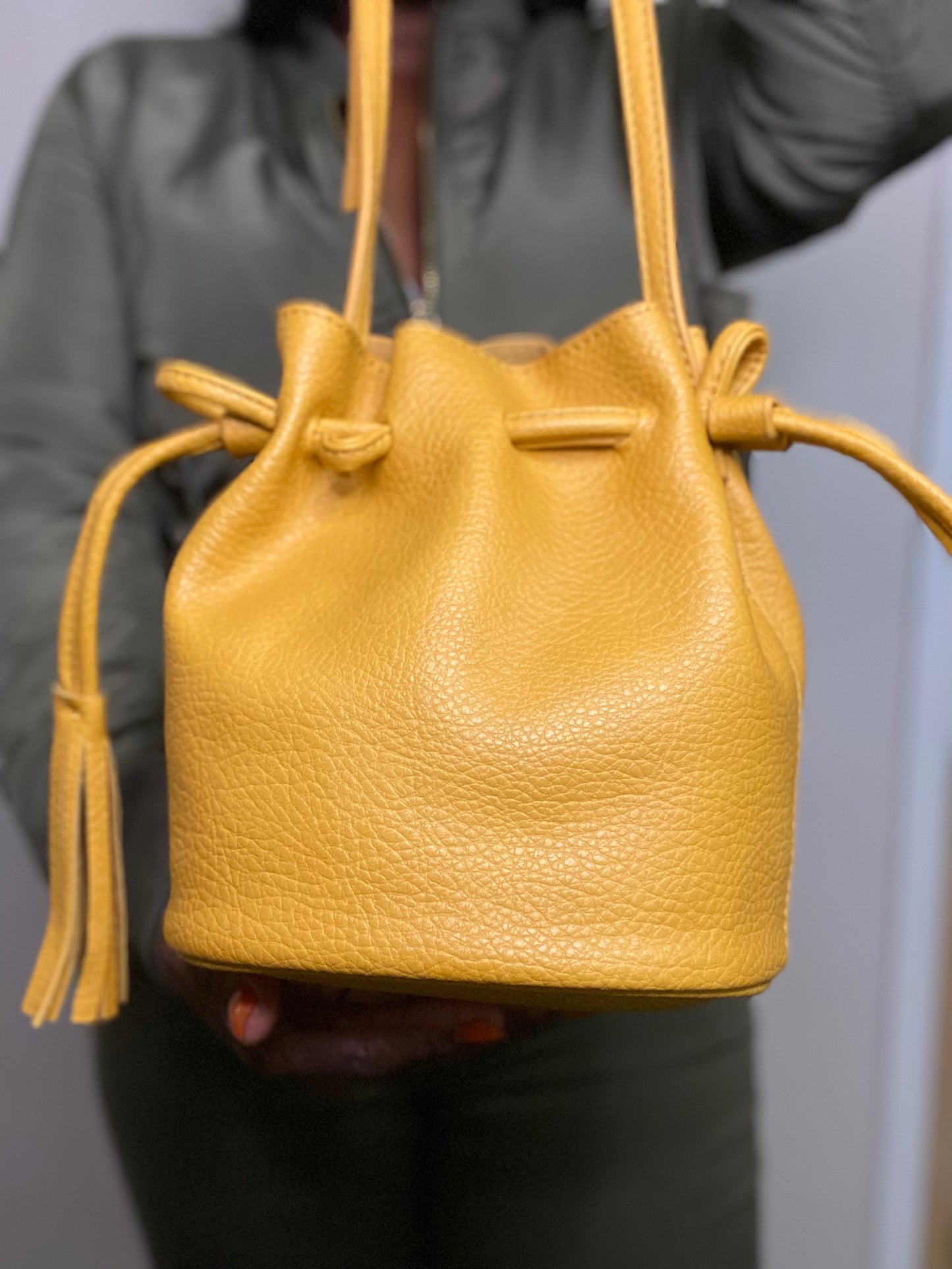 Mustard Bucket Bag